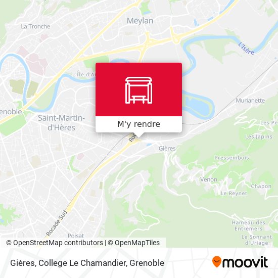 Gières, College Le Chamandier plan