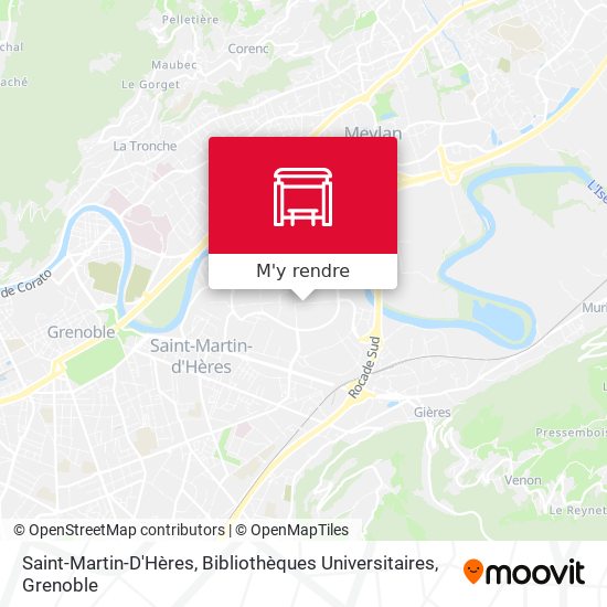 Saint-Martin-D'Hères, Bibliothèques Universitaires plan