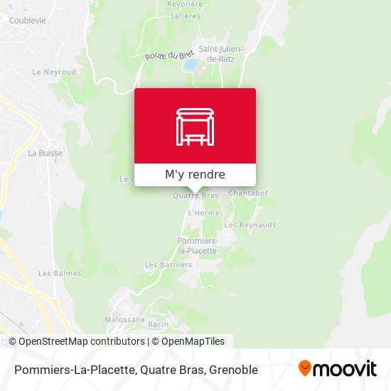 Pommiers-La-Placette, Quatre Bras plan