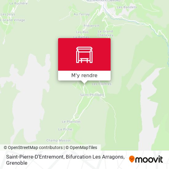 Saint-Pierre-D'Entremont, Bifurcation Les Arragons plan