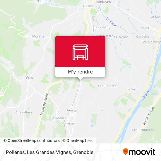 Poliénas, Les Grandes Vignes plan