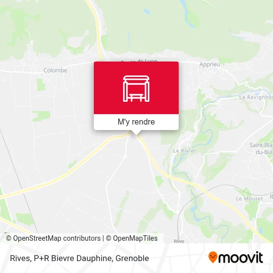 Rives, P+R Bievre Dauphine plan