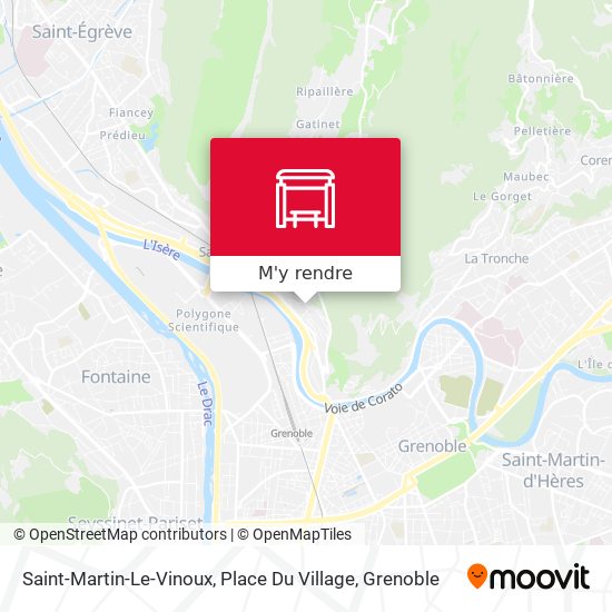 Saint-Martin-Le-Vinoux, Place Du Village plan