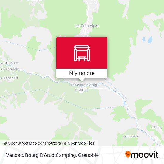 Vénosc, Bourg D'Arud Camping plan