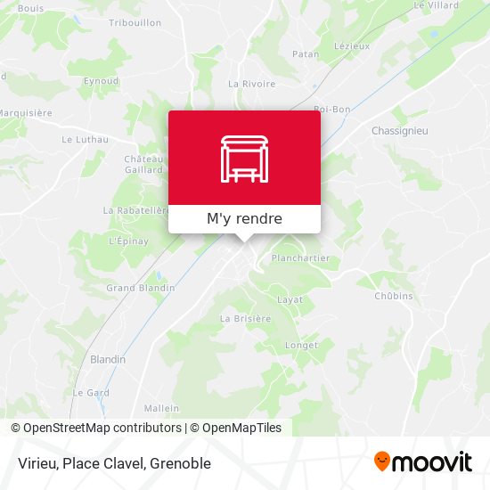 Virieu, Place Clavel plan