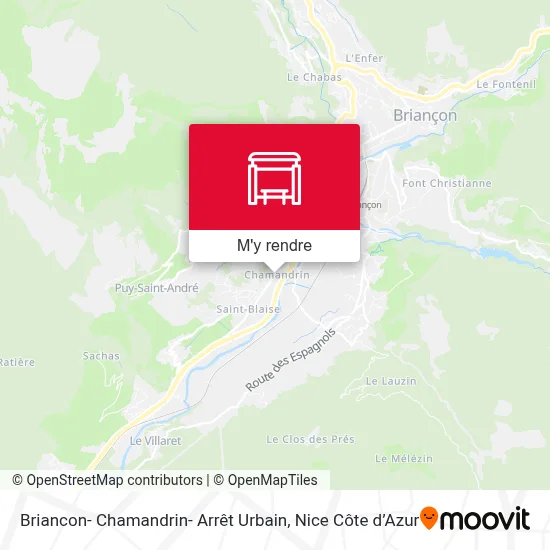 Briancon- Chamandrin- Arrêt Urbain plan