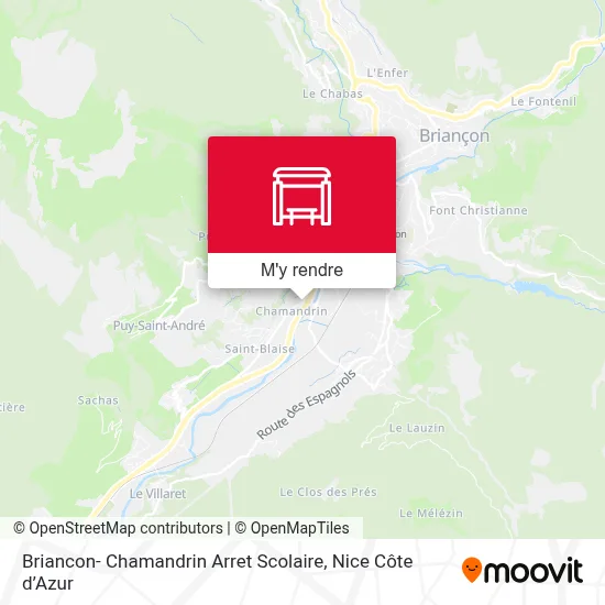 Briancon- Chamandrin Arret Scolaire plan