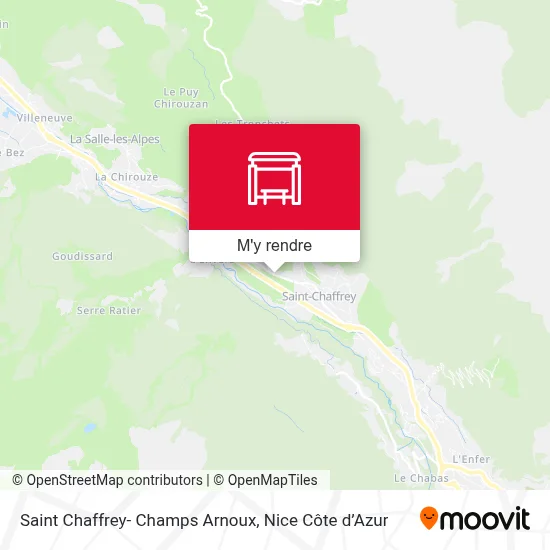 Saint Chaffrey- Champs Arnoux plan