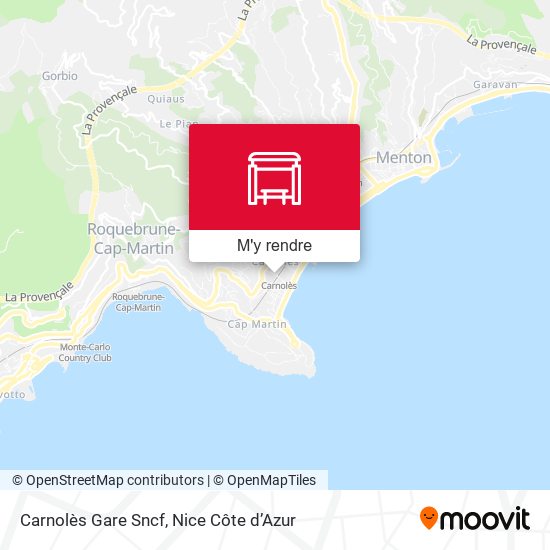 Carnolès Gare Sncf plan