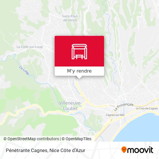 Pénétrante Cagnes plan