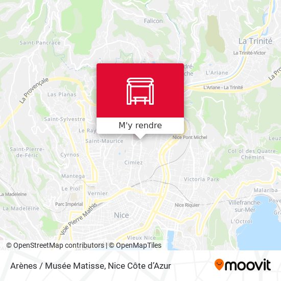Arènes / Musée Matisse plan