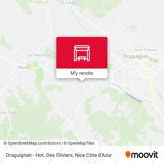 Draguignan - Hot. Des Oliviers plan