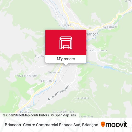 Briancon- Centre Commercial Espace Sud plan
