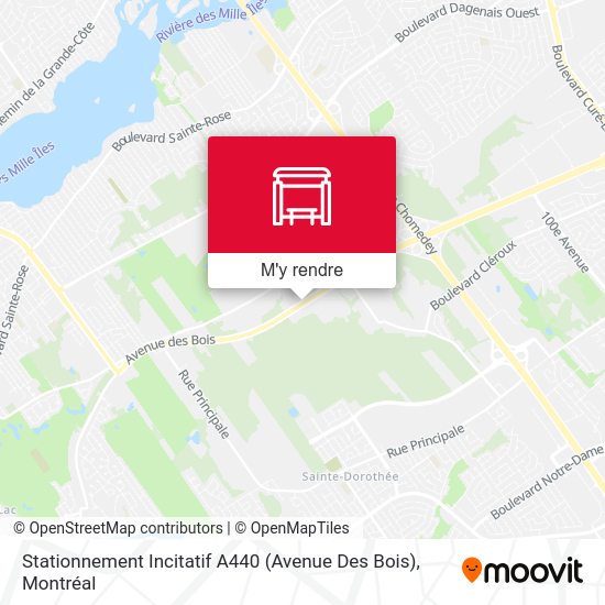 Stationnement Incitatif A440 (Avenue Des Bois) plan