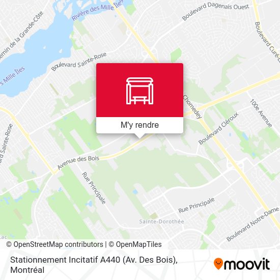 Stationnement Incitatif A440 (Av. Des Bois) plan