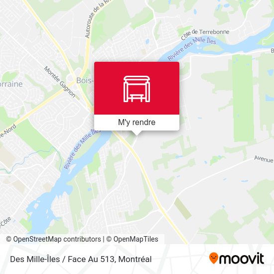 Des Mille-Îles / Face Au 513 plan