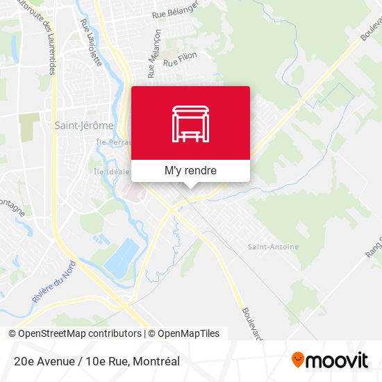 20e Avenue / 10e Rue plan