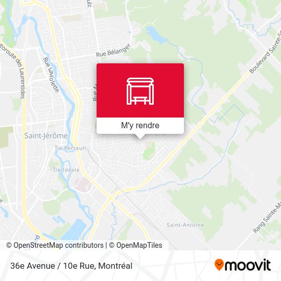 36e Avenue / 10e Rue plan