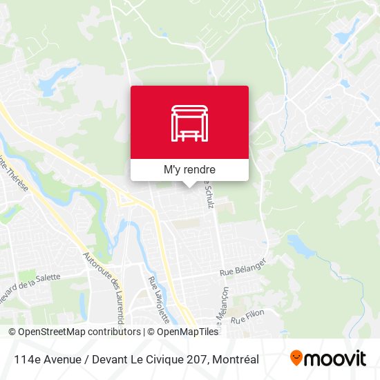 114e Avenue / Devant Le Civique 207 plan