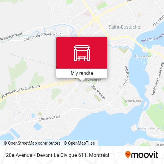 20e Avenue / Devant Le Civique 611 plan