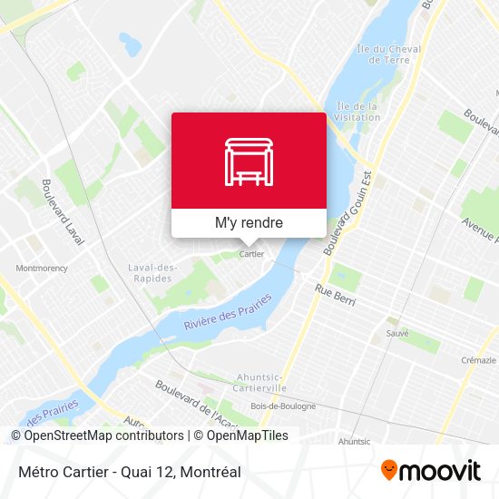 Métro Cartier - Quai 12 plan
