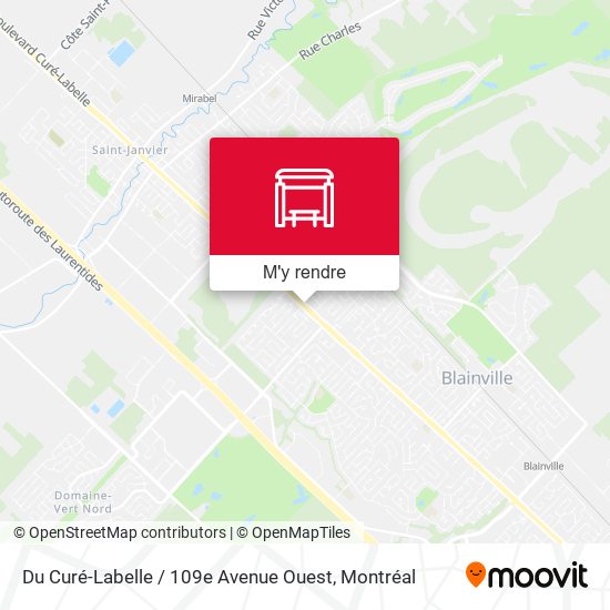 Du Curé-Labelle / 109e Avenue Ouest plan