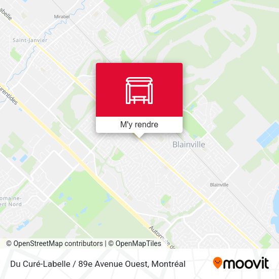 Du Curé-Labelle / 89e Avenue Ouest plan