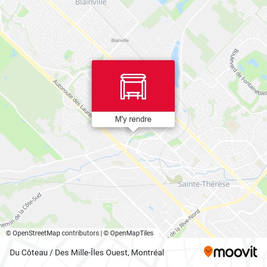 Du Côteau / Des Mille-Îles Ouest plan