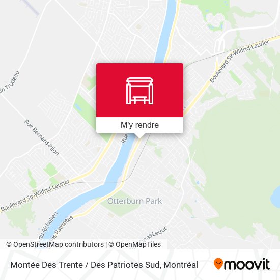 Montée Des Trente / Des Patriotes Sud plan