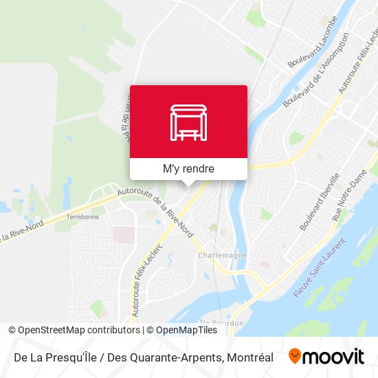 De La Presqu'Île / Des Quarante-Arpents plan