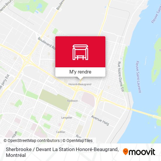 Sherbrooke / Devant La Station Honoré-Beaugrand plan