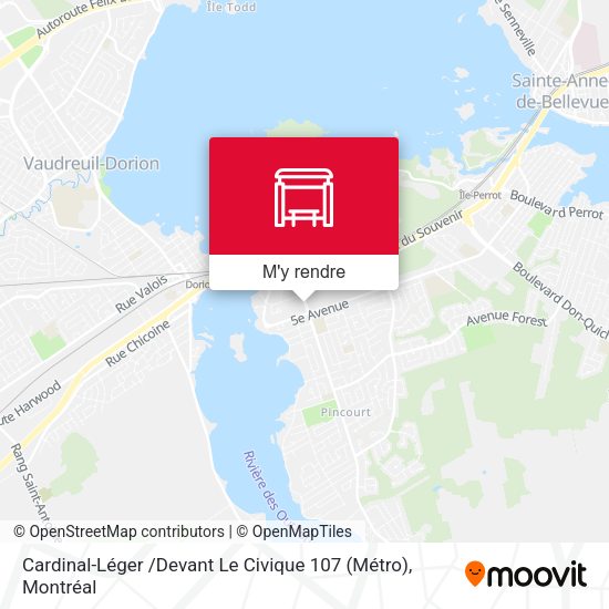 Cardinal-Léger /Devant Le Civique 107 (Métro) plan