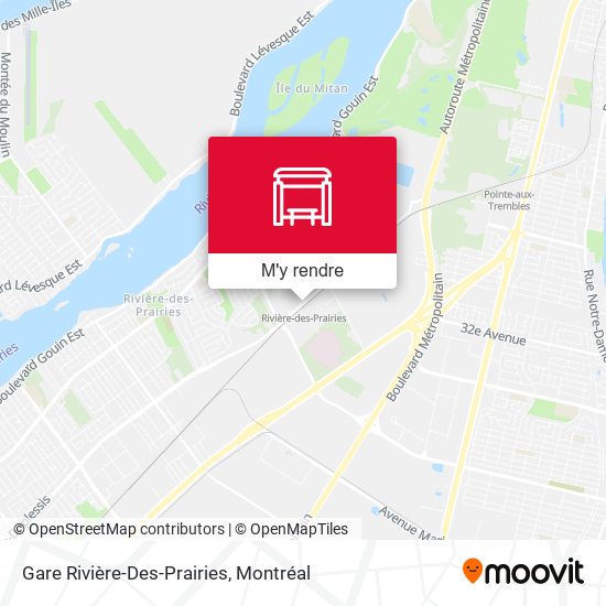 Gare Rivière-Des-Prairies plan