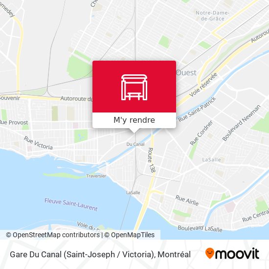Gare Du Canal (Saint-Joseph / Victoria) plan