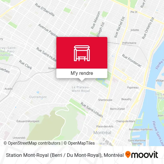 Station Mont-Royal (Berri / Du Mont-Royal) plan