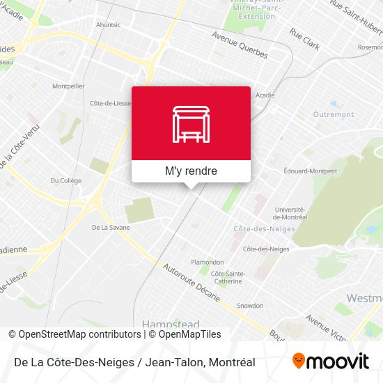 De La Côte-Des-Neiges / Jean-Talon plan