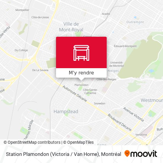 Station Plamondon (Victoria / Van Horne) plan