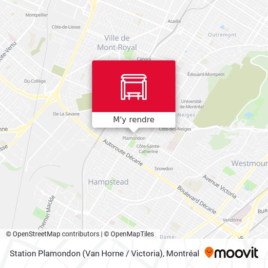 Station Plamondon (Van Horne / Victoria) plan