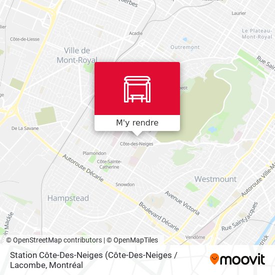 Station Côte-Des-Neiges plan