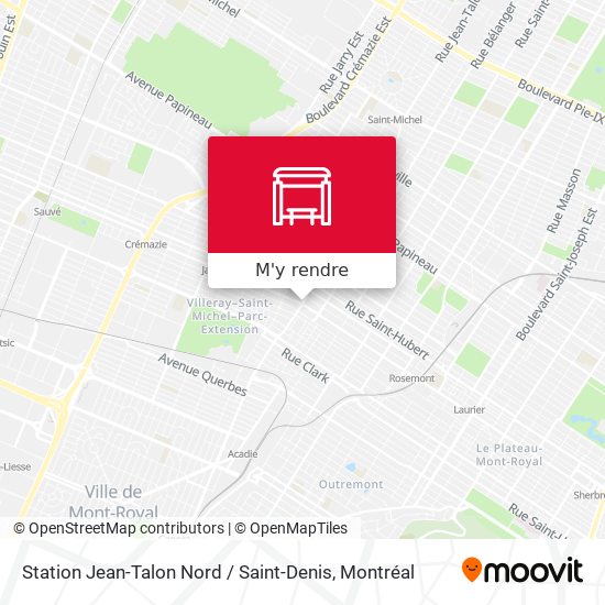 Station Jean-Talon Nord / Saint-Denis plan
