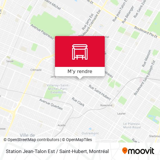 Station Jean-Talon Est / Saint-Hubert plan