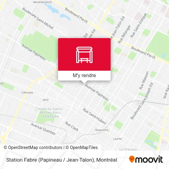 Station Fabre (Papineau / Jean-Talon) plan