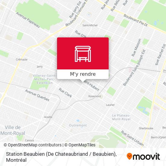 Station Beaubien (De Chateaubriand / Beaubien) plan