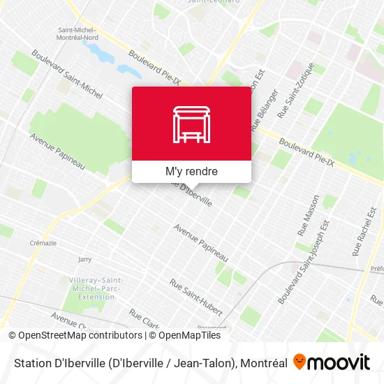 Station D'Iberville (D'Iberville / Jean-Talon) plan