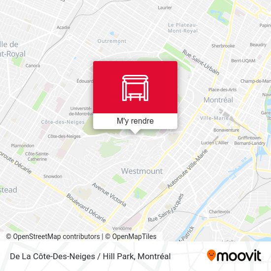 De La Côte-Des-Neiges / Hill Park plan