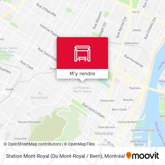 Station Mont-Royal (Du Mont-Royal / Berri) plan