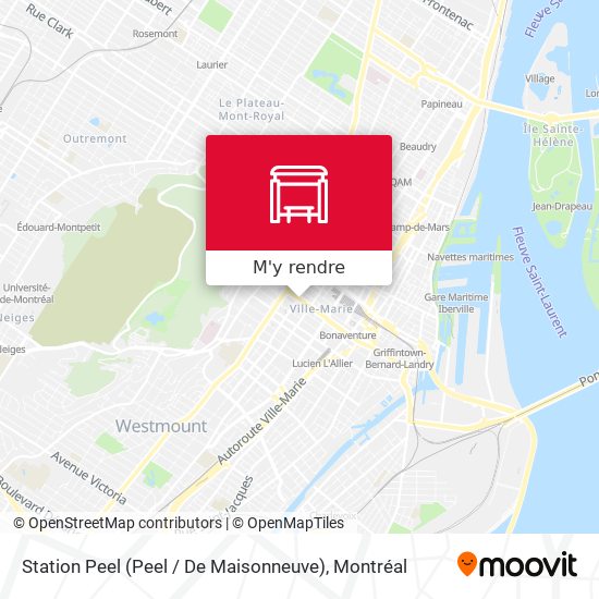 Station Peel (Peel / De Maisonneuve) plan