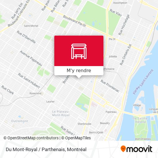 Du Mont-Royal / Parthenais plan