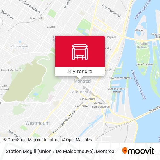 Station Mcgill (Union / De Maisonneuve) plan