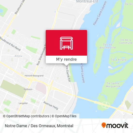 Notre-Dame / Des Ormeaux plan